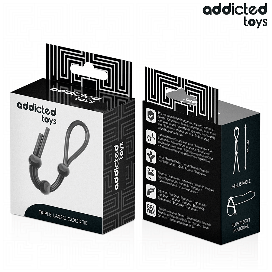 Cockring Corde Silicone Triple Boucle - Addicted Toys