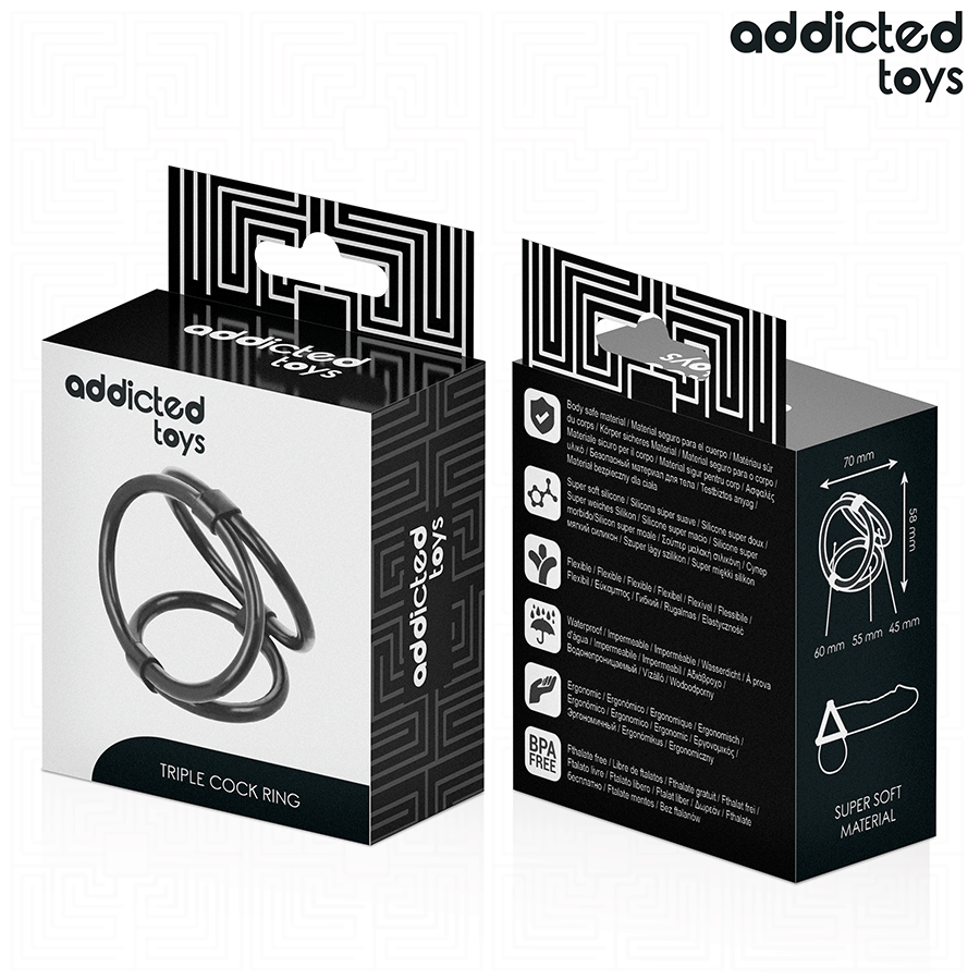 Anneau Pénien Triple Addicted Toys - Addicted Toys