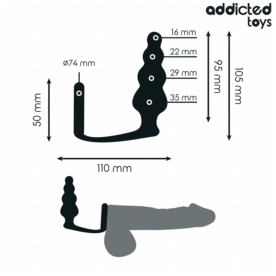 Plug Anal avec Anneau Addicted Toys Modèle 5 - Addicted Toys