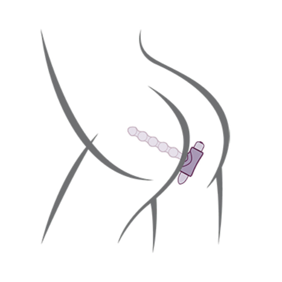 Plug Anal Vibrant Petite Sensations Pearls Noir - Rocks-Off