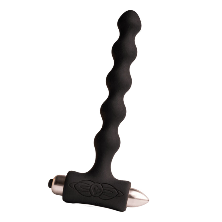 Plug Anal Vibrant Petite Sensations Pearls Noir - Rocks-Off