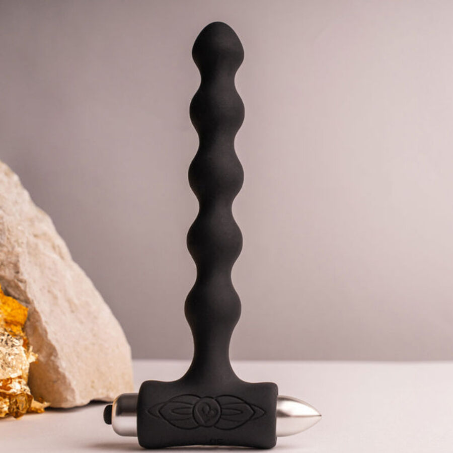 Plug Anal Vibrant Petite Sensations Pearls Noir - Rocks-Off