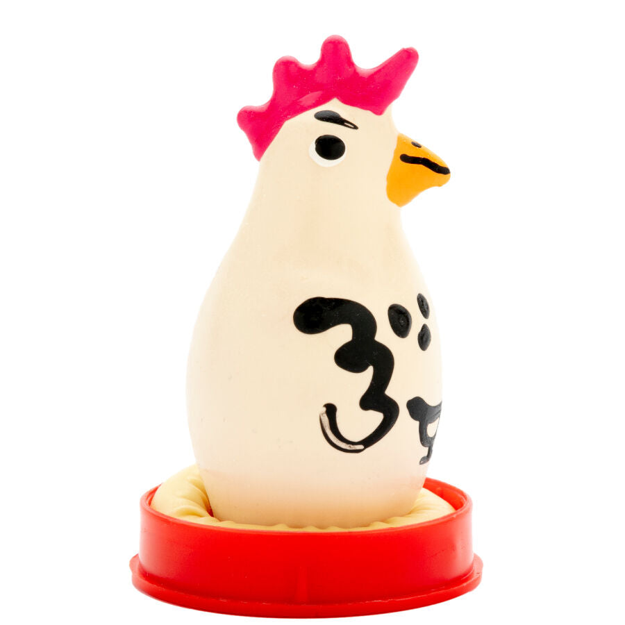 Préservatif Fantaisie Peint à la Main Coq Cocky - Condomerie - CONDOMERIE