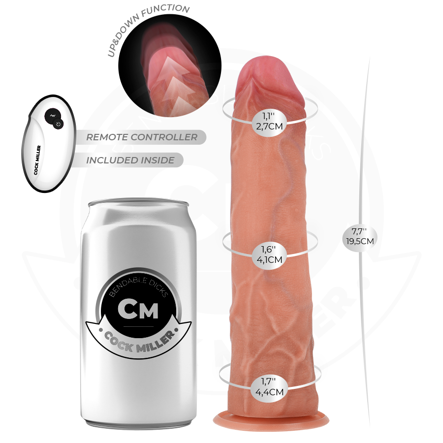 Gode Réaliste Cock Miller Va-et-Vient Télécommandé 19,5cm