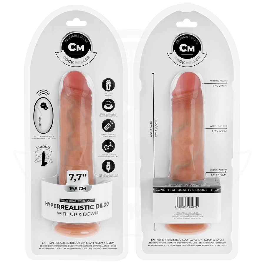 Gode Réaliste Cock Miller Va-et-Vient Télécommandé 19,5cm