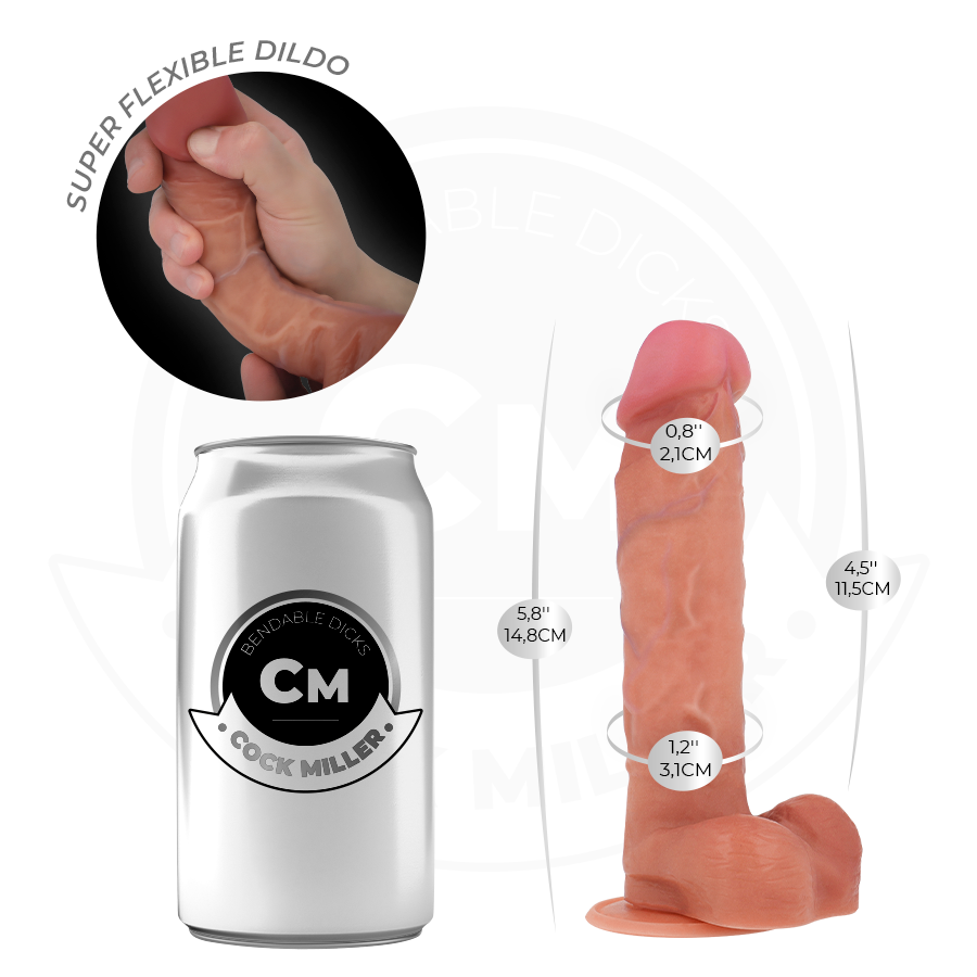 Gode Réaliste Cock Miller Articulable 14,8 cm - Cock Miller