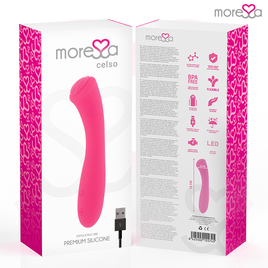 Vibromasseur rechargeable Celso en silicone premium - Moressa - MORESSA