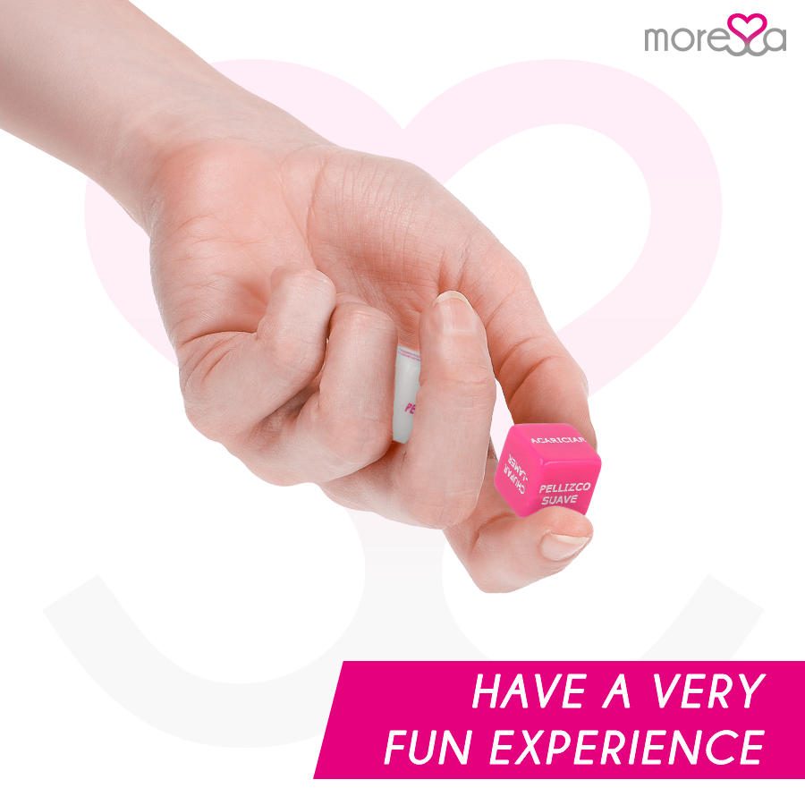 Jeu de dés érotiques Moressa rose et blanc - Moressa - MORESSA
