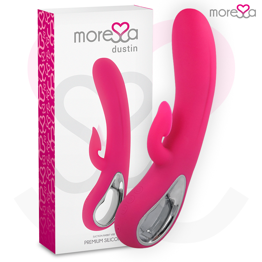Vibromasseur rabbit rechargeable Dustin en silicone - Moressa - MORESSA