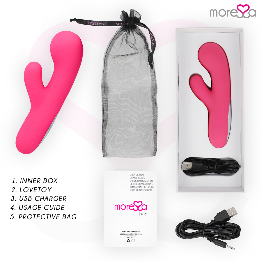 Vibromasseur rechargeable Jerry en silicone premium - Moressa - MORESSA