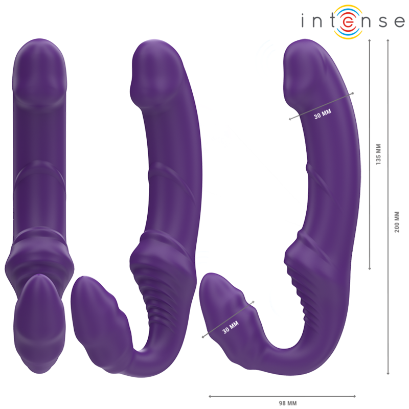 Vibromasseur Double Jill Violet 20cm Télécommande - Intense
