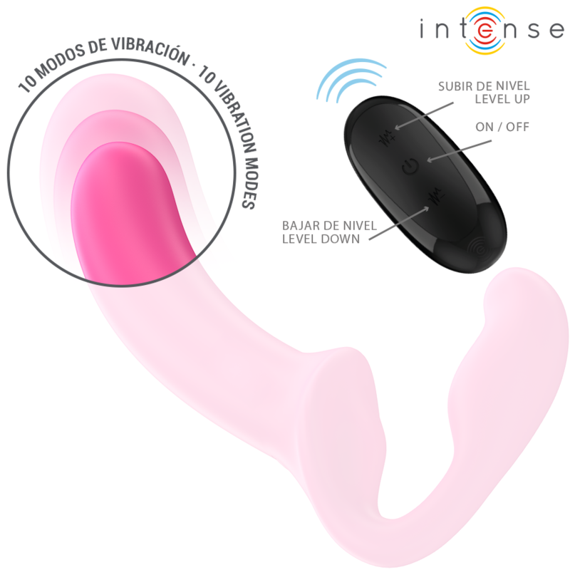 Vibromasseur Double Amy Rose 20cm avec Télécommande - Intense