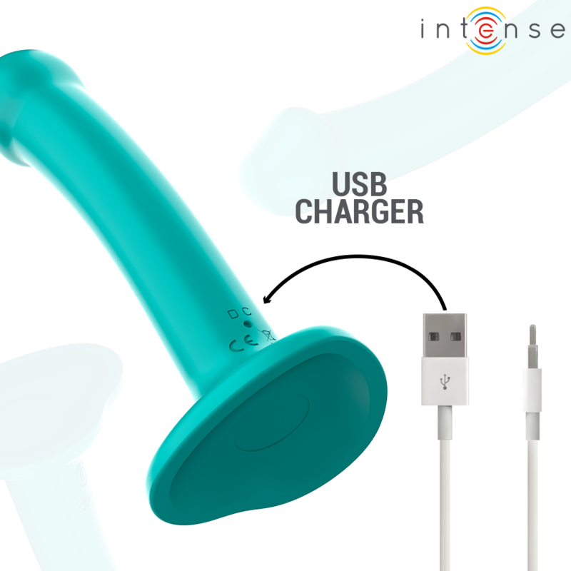 Vibromasseur Katie avec Ventouse 10 Vibrations Bleu - Intense