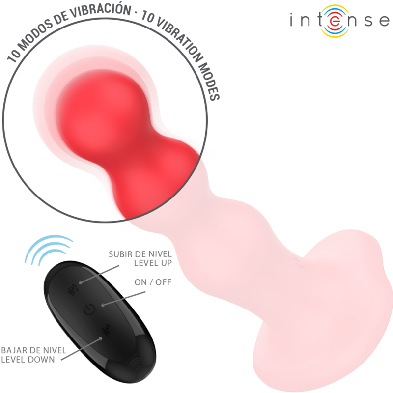 Vibrateur Cody Rouge avec Télécommande et Ventouse - Intense