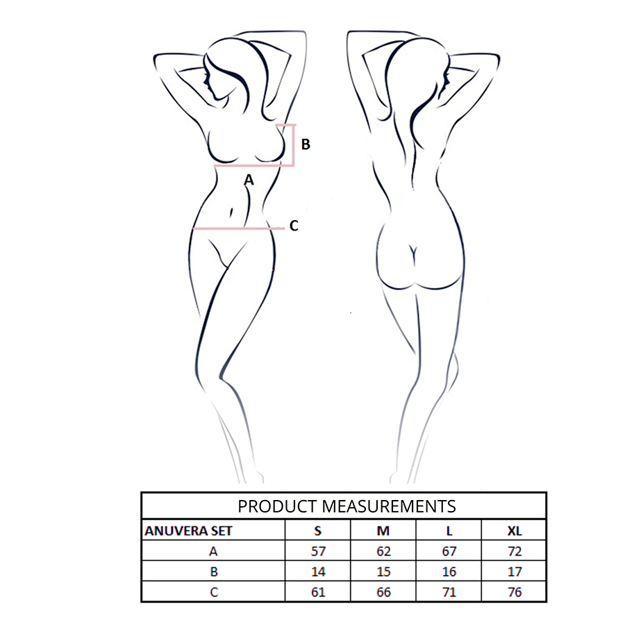 Ensemble Lingerie Soutien-Gorge + String Anuvera Blanc L/XL - Passion