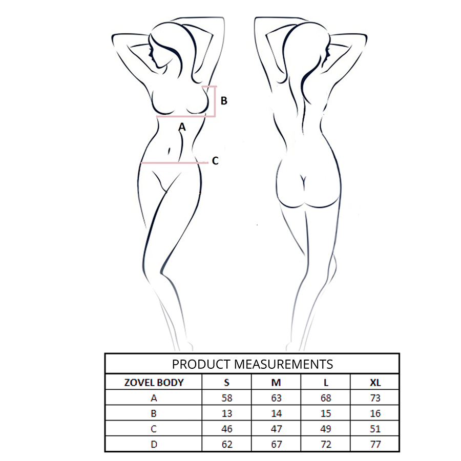 Body Maille Transparente Zovel Noir L/XL - Passion