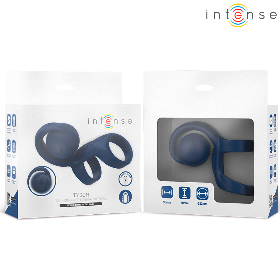 Anneau Vibrant Tyson avec Boule Vibrante Ø 3,2 cm - Intense