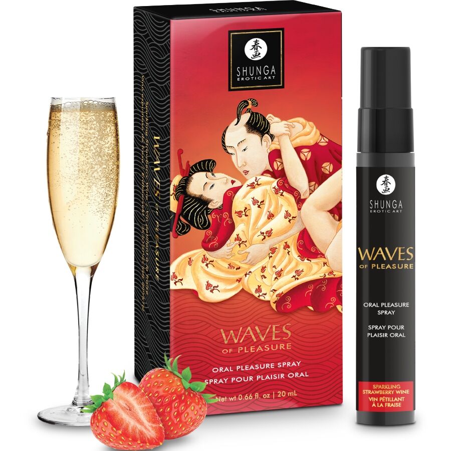 Spray Oral Waves Pleasure Seductive Fraise - Shunga - SHUNGA APHRODISIACS