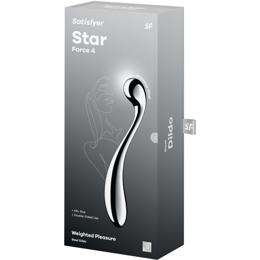 Godemichet Double Star Force 4 Acier Inoxydable - Satisfyer
