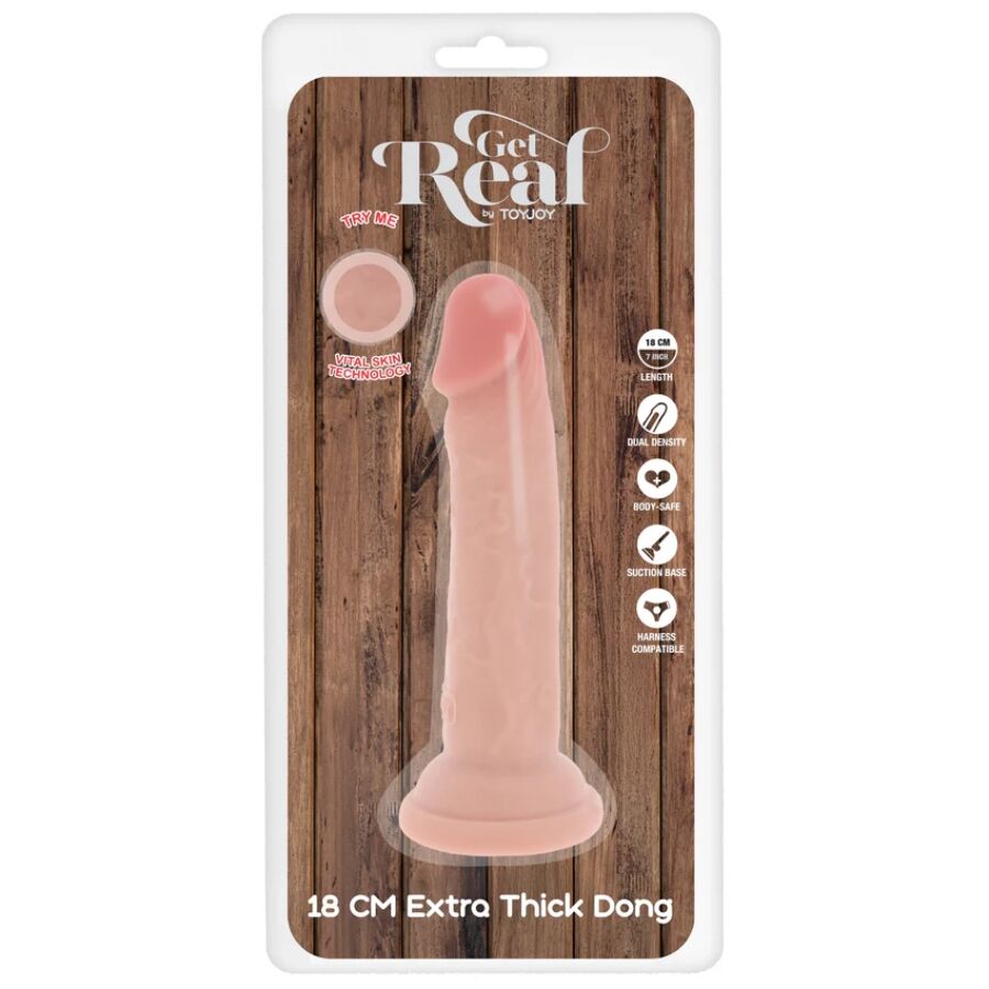 Godemiché Get Real Deluxe Extra-Épais 18cm - ToyJoy