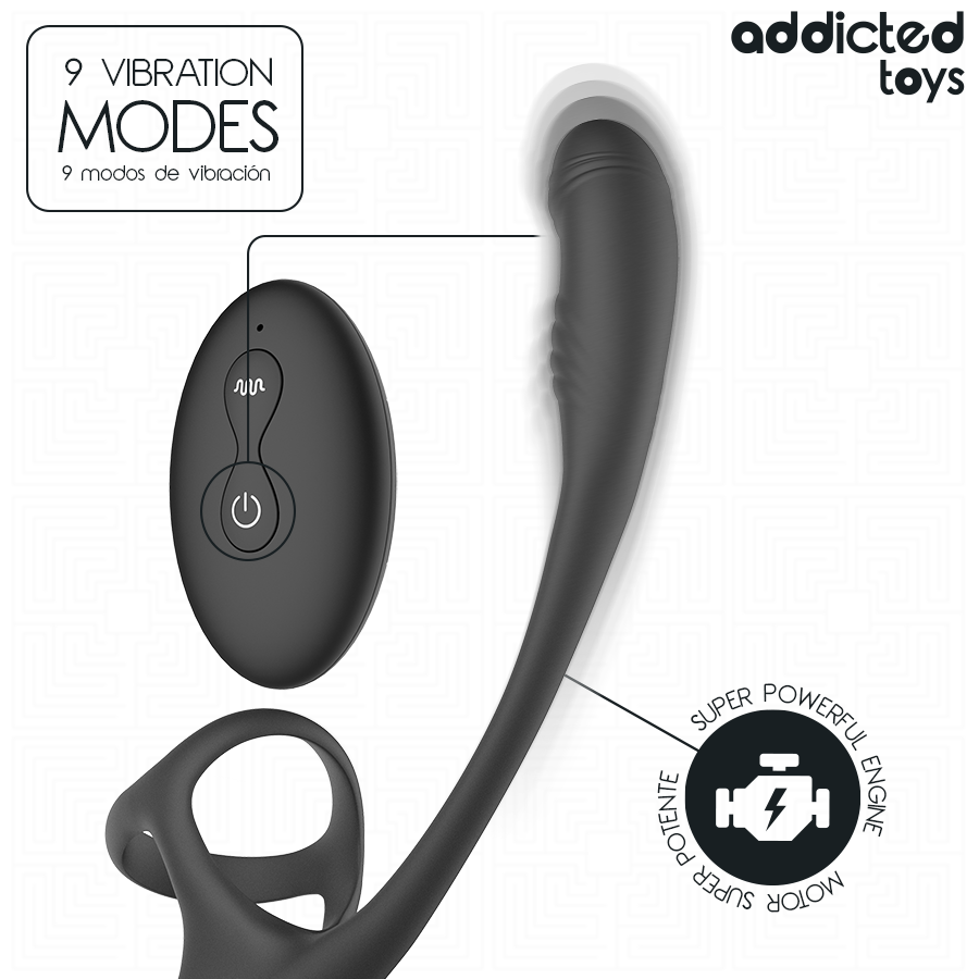 Stimulateur Masculin Vibrant Triple Zones - Addicted Toys
