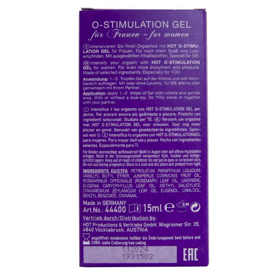 Gel Stimulant HOT Orgasme pour Femmes 15ml - HOT