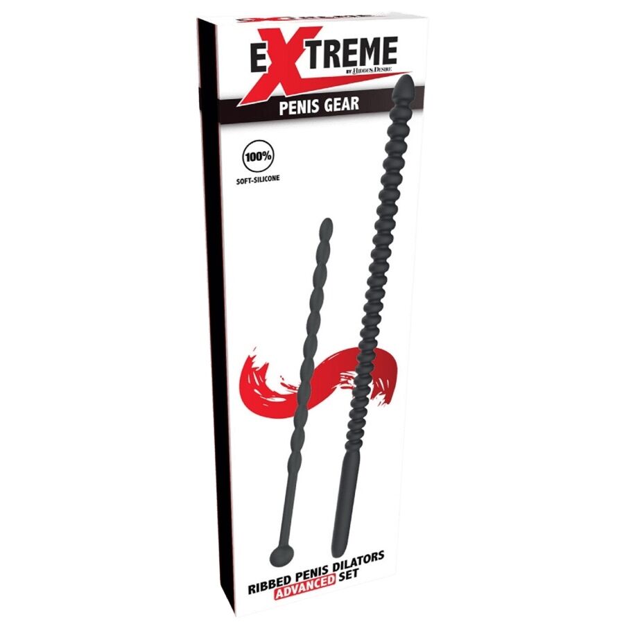 Dilatateurs Urétraux Extreme Advanced Nervurés Kit 2 Pièces - Hidden Desire - HIDDEN DESIRE