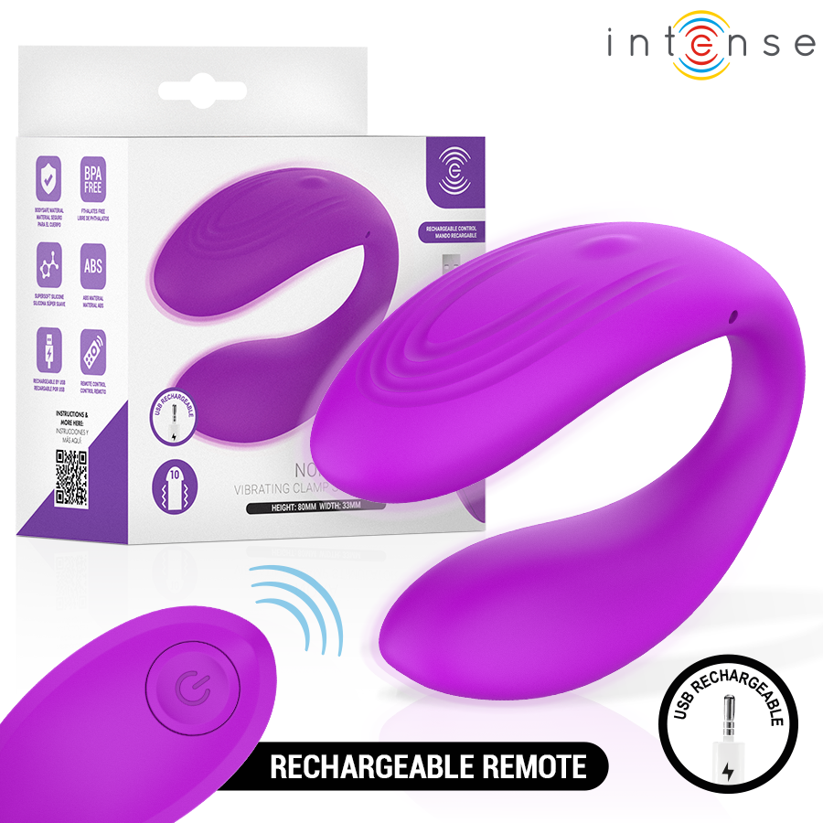 Stimulateur Pince Vibrante Nora Violet - Intense Remote Control