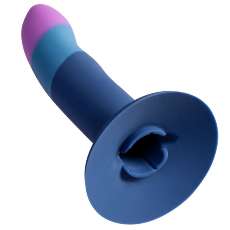 Gode en Silicone Piccolo avec Ventouse Tricolore 14 cm - ROMP