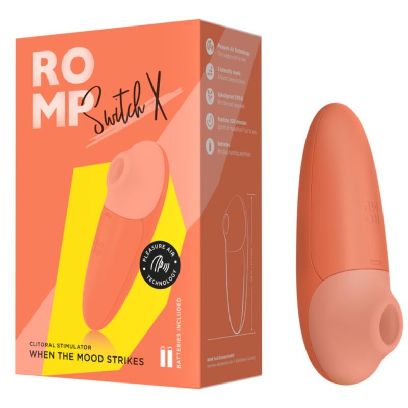 Stimulateur Clitoridien Switch X 6 Niveaux Orange - ROMP