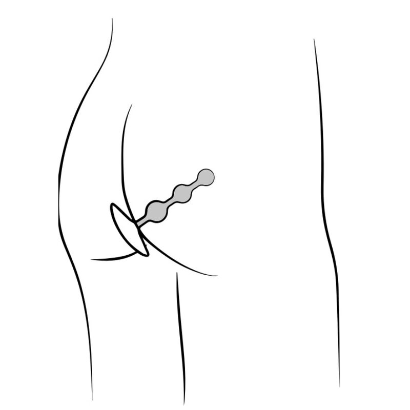 Perles Anales Flexibles AMP Violettes 12,5 cm - ROMP