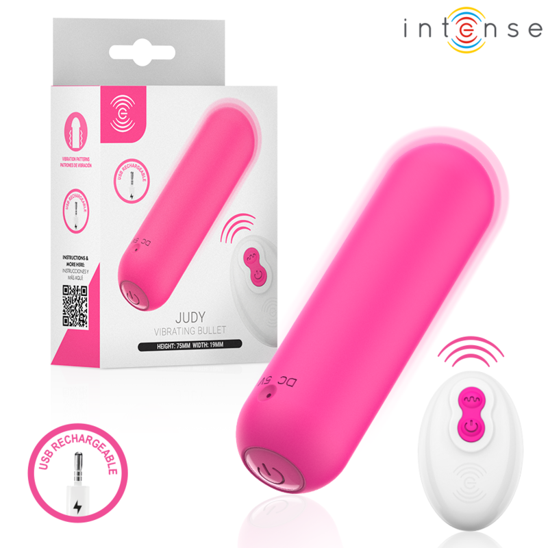 Vibromasseur Judy Rechargeable Télécommande Rose - Intense