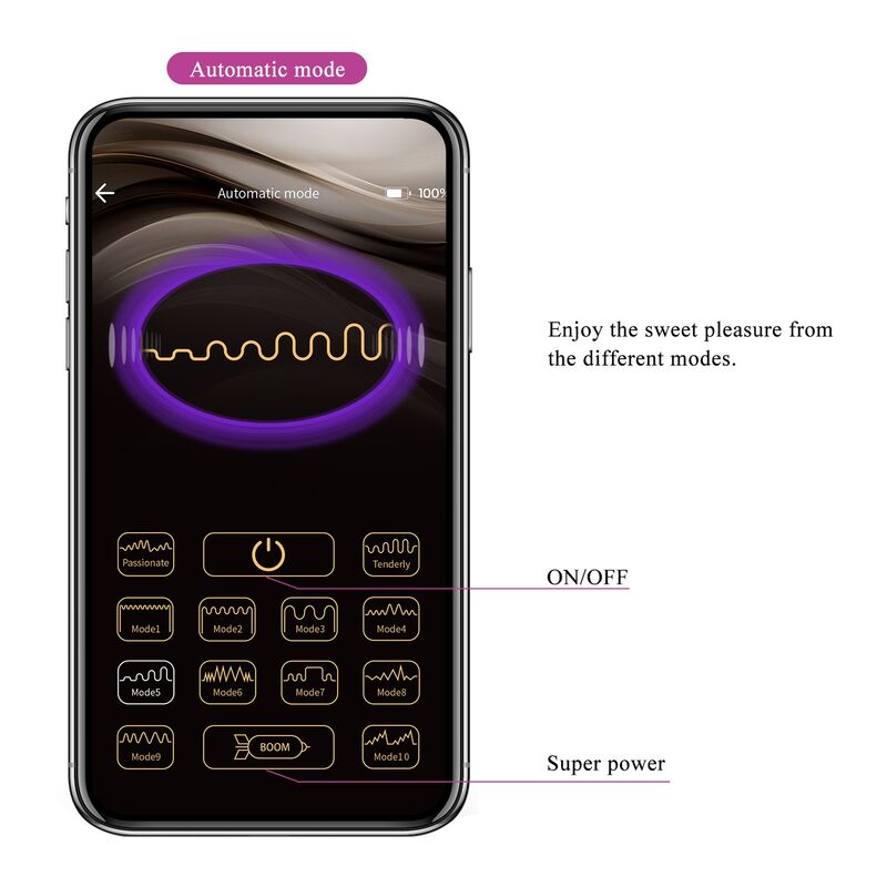 PRETTY LOVE - Å'UF VIBRANT CONTRÔLABLE PAR APPLICATION PULSEN 12 FONCTIONS RECHARGEABLE PAR USB ROSE