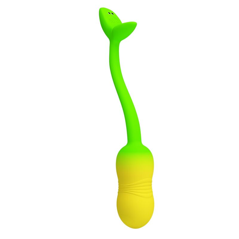 PRETTY LOVE - Å'UF VIBRANT CONTRÔLABLE PAR APPLICATION PULSEN 12 FONCTIONS RECHARGEABLE PAR USB VERT-JAUNE