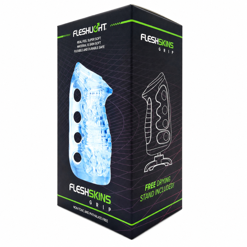 FLESHLIGHT – FLESHSKINS GRIP BLUE ICE MASTURBATEUR MANUEL HOMME BLEU
