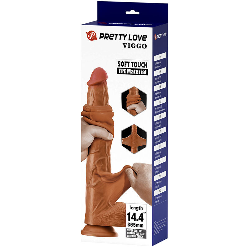 PRETTY LOVE - VIGGO GODEMICHET RÉALISTE DOUX AU TOUCHER 36,5 CM MARRON