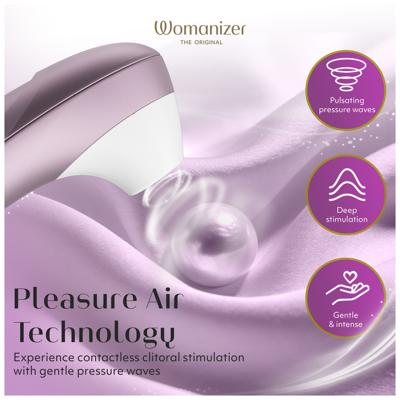 WOMANIZER - STIMULATEUR CLITORIAL PRO À SUCCION 11 NIVEAUX D'INTENSITÉ LILAS