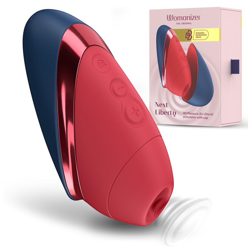 WOMANIZER - NEXT LIBERTY 3D PLEASURE AIR STIMULATEUR CLITORIAL BLEU/ROUGE