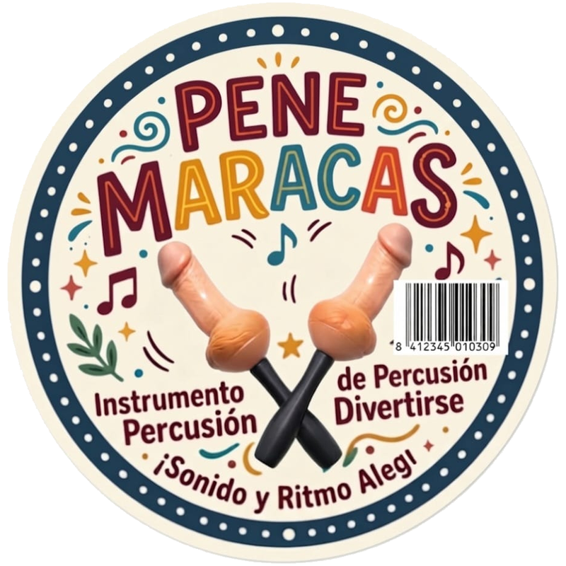 DIABLO PICANTE - LOT DE 2 MARACAS EN FORME DE PÉNIS