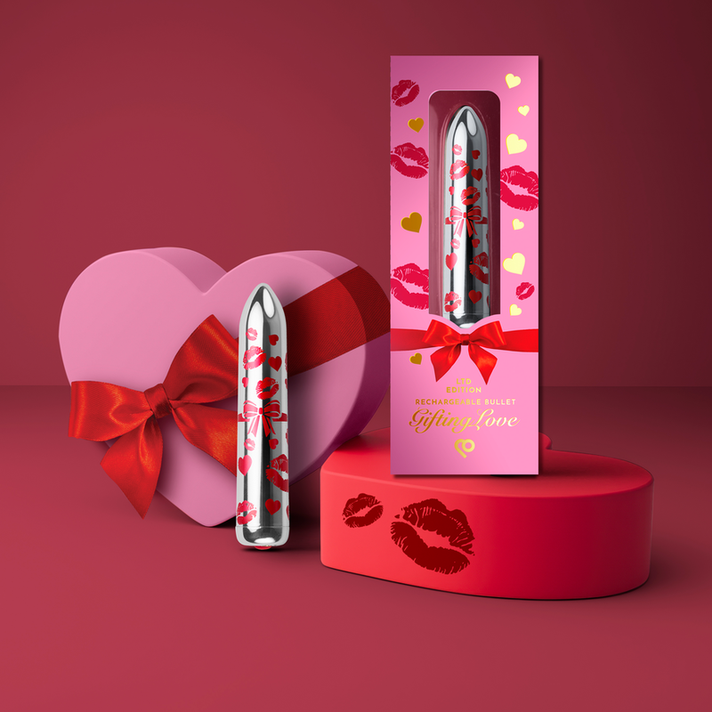 ROCKS-OFF - GIFTING LOVE MINI VIBRATEUR BULLET RECHARGEABLE AVEC 16 FONCTIONS ARGENT