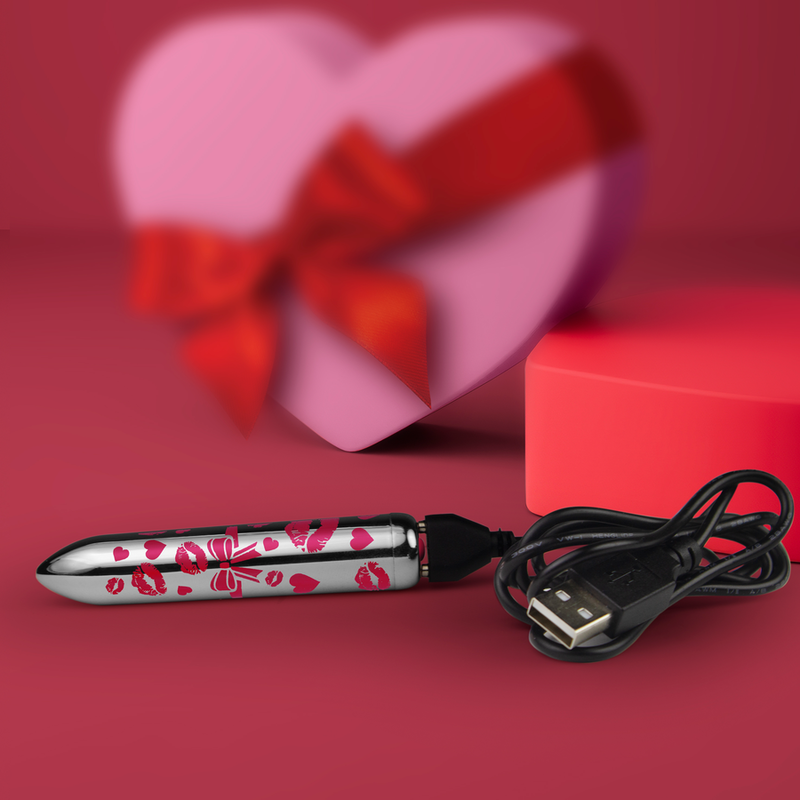 ROCKS-OFF - GIFTING LOVE MINI VIBRATEUR BULLET RECHARGEABLE AVEC 16 FONCTIONS ARGENT