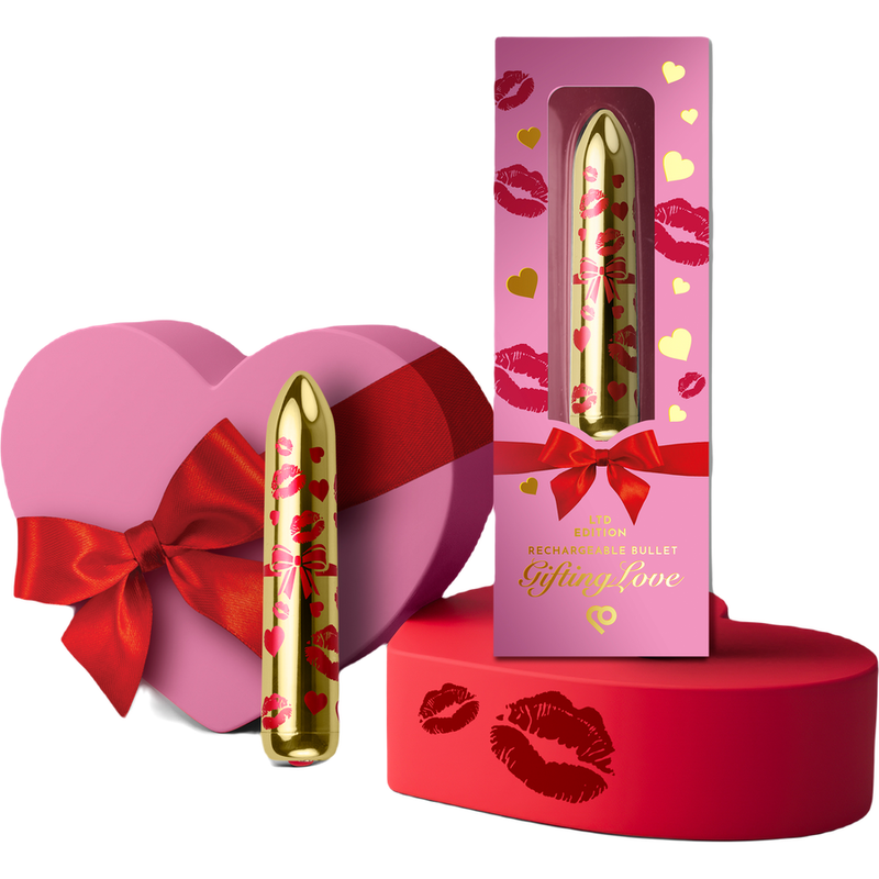 ROCKS-OFF - GIFTING LOVE MINI VIBRATEUR BULLET RECHARGEABLE AVEC 16 FONCTIONS OR