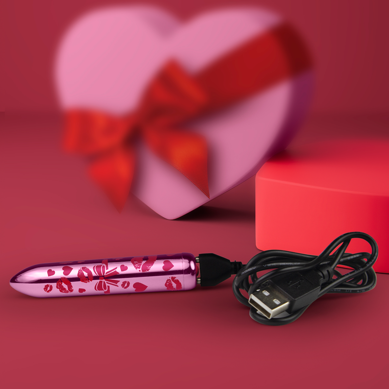 ROCKS-OFF - GIFTING LOVE MINI VIBRATEUR BULLET RECHARGEABLE AVEC 16 FONCTIONS ROSE