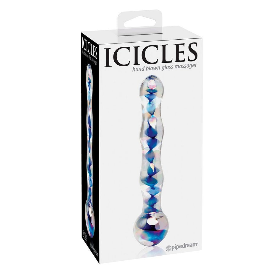 Dildo en Verre Artisanal Icicles N°8 Transparent - Pipedream