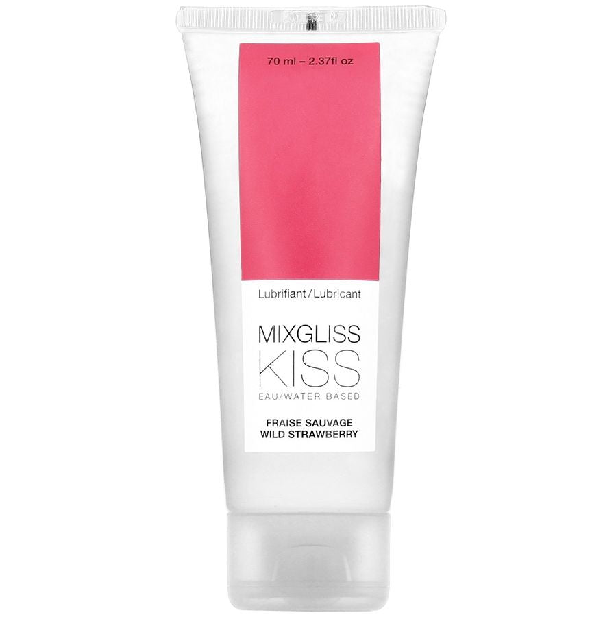 Mixgliss - Lubrifiant Saveur Fraise à base d’eau Kiss - 70 ml