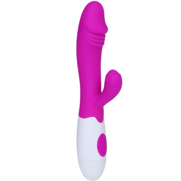 Vibromasseur Flirtation Snappy Lilas et Blanc - Pretty Love