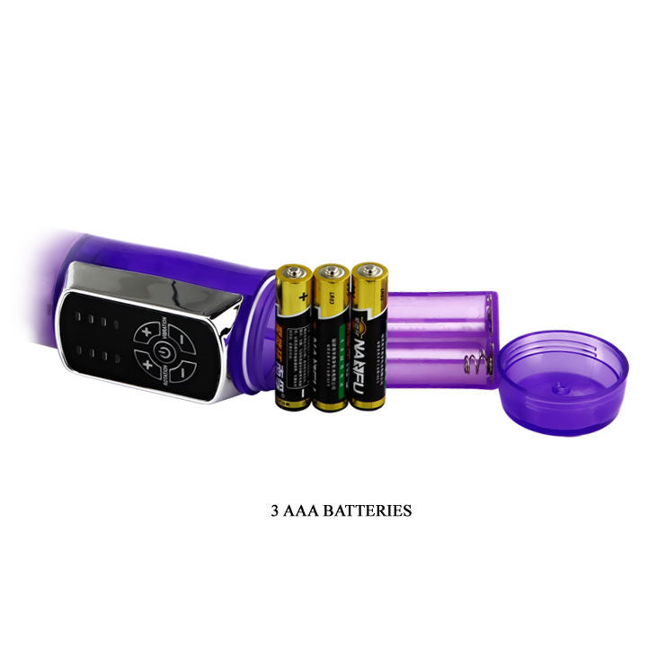Baile - Vibro rabbit avec billes rotatives Butterfly Prince - Violet