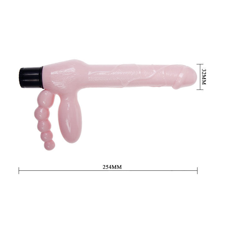 Baile - Gode ceinture sans Harnais avec Stimulateur Anal - 25,4 cm