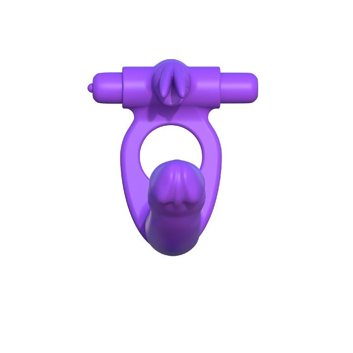 Anneau Vibrant Double Pénétration Silicone Rabbit - Fantasy