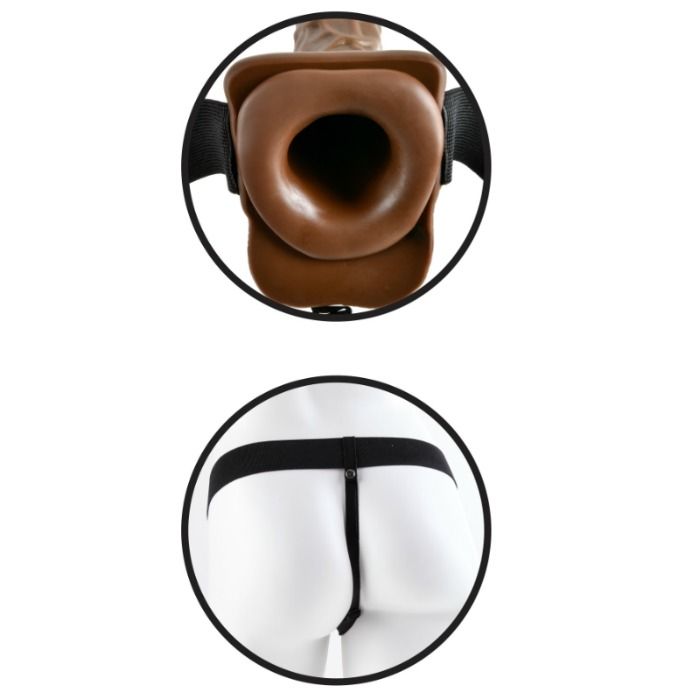 Gode Ceinture Creux 7 Pouces avec Boules - Fetish Fantasy